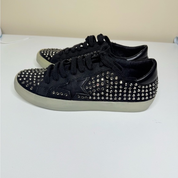 Black star Studded rockstar Women's Sneakers - Picture 7 of 10